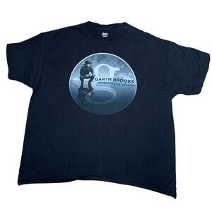 Hanes Garth Brooks World Tour 2014-15 T-Shirt 2XL Black Concert Music Tee Black